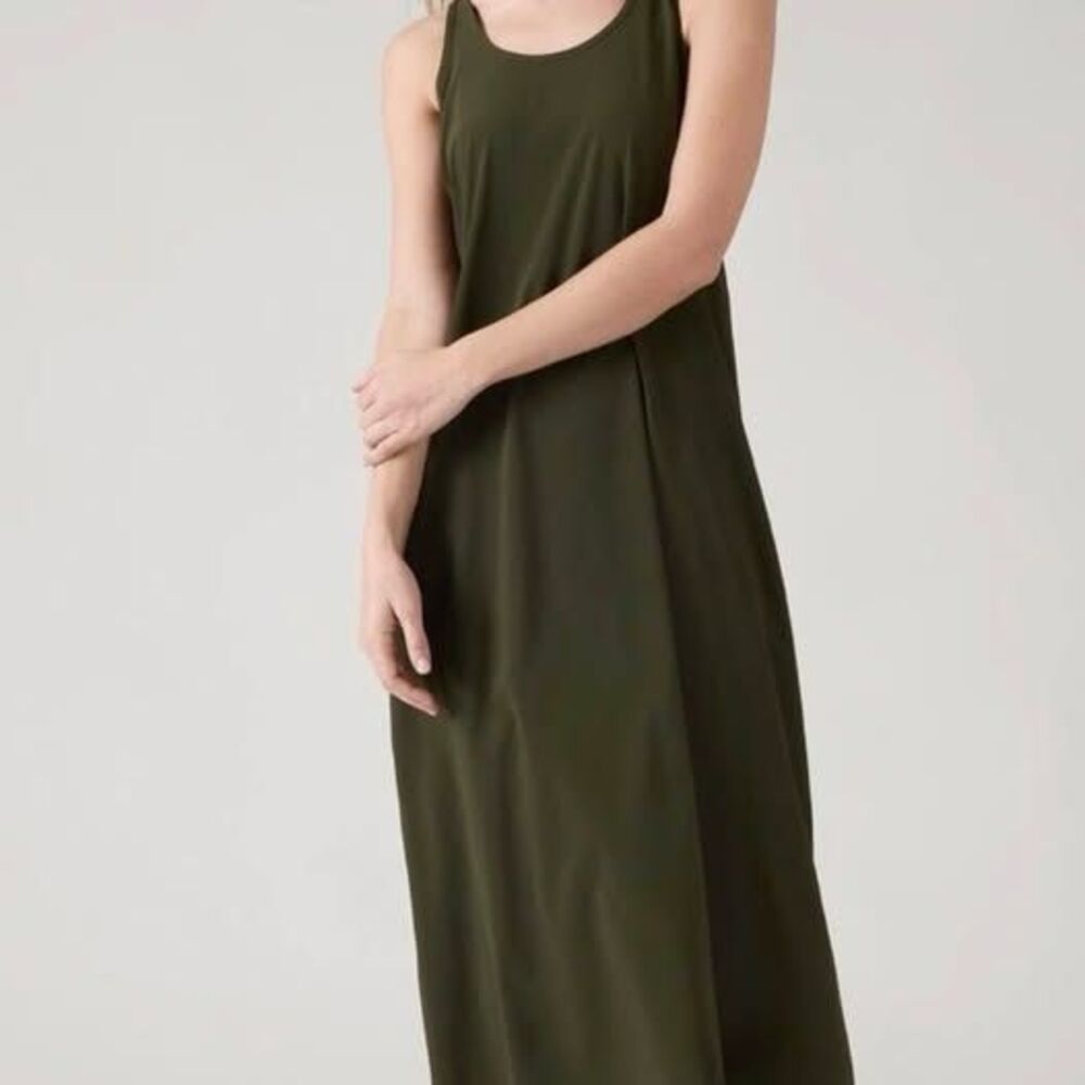 Athleta Olive Green Maxi Dress size M